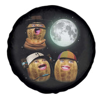 Funny Burnt Peanut Howling at the Moon Spare Tire Cover - Wonder Print Shop