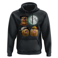 Funny Burnt Peanut Howling at the Moon Hoodie - Wonder Print Shop