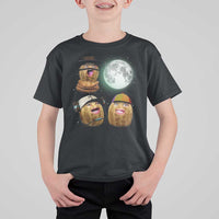 Funny Burnt Peanut Howling at the Moon T Shirt For Kid - Wonder Print Shop