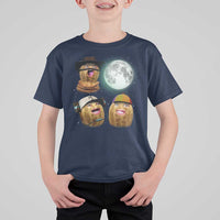 Funny Burnt Peanut Howling at the Moon T Shirt For Kid - Wonder Print Shop