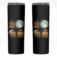 Funny Burnt Peanut Howling at the Moon Skinny Tumbler - Wonder Print Shop