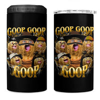 Funny Burnt Peanut Goop 4 in 1 Can Cooler Tumbler Bungulato 90s Bootleg - Wonder Print Shop