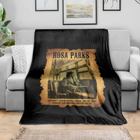 Rosa Parks Quote Throw Blanket Black Movement Protest - Wonder Print Shop