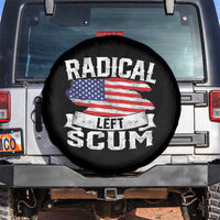 Radical Left Scum Spare Tire Cover Funny Political Quote American Flag