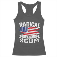 Radical Left Scum Racerback Tank Top Funny Political Quote American Flag