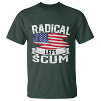 Radical Left Scum T Shirt Funny Political Quote American Flag