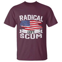 Radical Left Scum T Shirt Funny Political Quote American Flag