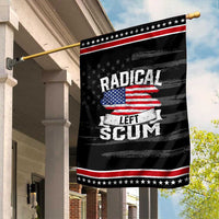 Radical Left Scum Garden Flag Funny Political Quote American Flag
