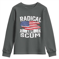 Radical Left Scum Youth Sweatshirt Funny Political Quote American Flag