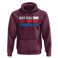 Radical Left Scum Hoodie Sarcastic Political Quote American Flag