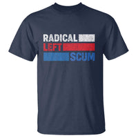 Radical Left Scum T Shirt Sarcastic Political Quote American Flag