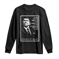 Ronald Reagan Quote Long Sleeve Shirt American Flag US President