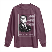 Ronald Reagan Quote Long Sleeve Shirt American Flag US President