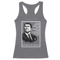 Ronald Reagan Quote Racerback Tank Top American Flag US President