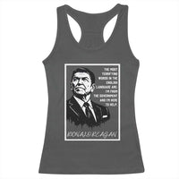 Ronald Reagan Quote Racerback Tank Top American Flag US President