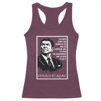 Ronald Reagan Quote Racerback Tank Top American Flag US President