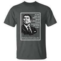 Ronald Reagan Quote T Shirt American Flag US President