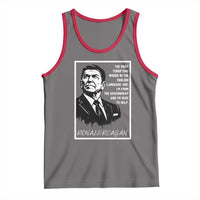 Ronald Reagan Quote Tank Top American Flag US President