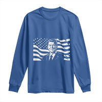 Ronald Reagan America Flag US President Long Sleeve Shirt