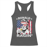Ronald Reagan Racerback Tank Top 4th of July America Flag Beer