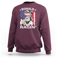 Ronald Reagan Sweatshirt 4th of July America Flag Beer