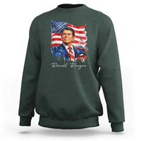 Ronald Regan Patriotic American Flag President Sweatshirt