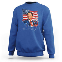 Ronald Regan Patriotic American Flag President Sweatshirt