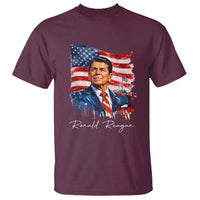 Ronald Regan Patriotic American Flag President T Shirt
