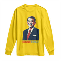 Ronald Regan Long Sleeve Shirt American Flag US President