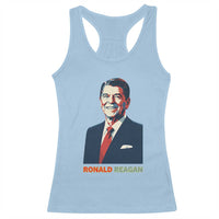 Ronald Regan Racerback Tank Top American Flag US President