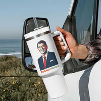 Ronald Regan Tumbler With Handle American Flag US President