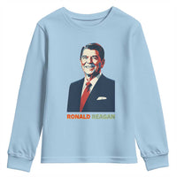 Ronald Regan Youth Sweatshirt American Flag US President