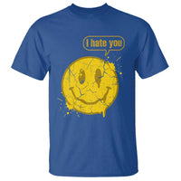 I Hate You T Shirt Vintage Yellow Happy Smile Face