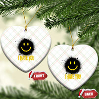 I Hate You Ceramic Ornament Funny Smile Face Emoticon Meme
