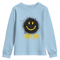 I Hate You Youth Sweatshirt Funny Smile Face Emoticon Meme