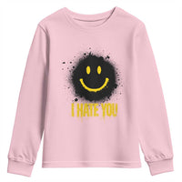 I Hate You Youth Sweatshirt Funny Smile Face Emoticon Meme
