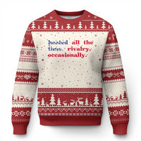 Heated All The Time Rivalry Occasionally Ugly Christmas Sweater Funny Quote Humor