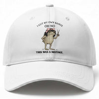 I Cut My Own Bangs Baseball Cap Funny Frog Meme
