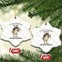 I Cut My Own Bangs Ceramic Ornament Funny Frog Meme