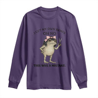 I Cut My Own Bangs Long Sleeve Shirt Funny Frog Meme