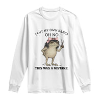 I Cut My Own Bangs Long Sleeve Shirt Funny Frog Meme