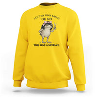 I Cut My Own Bangs Sweatshirt Funny Frog Meme