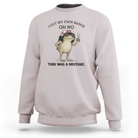 I Cut My Own Bangs Sweatshirt Funny Frog Meme