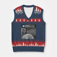 There is Motion at Your Front Door V-Neck Knit Sweater Vest Tung Tung Tung Sahur Italian Brainrot Meme