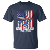250th America Anniversary T Shirt Tralalero Tralala Italian Brainrot 4th of July Meme