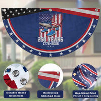 250th America Anniversary Patriotic Fan Flag Tralalero Tralala Italian Brainrot 4th of July Meme