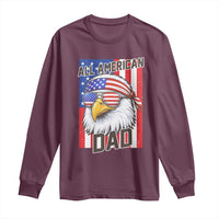 All American Dad 4th of July Long Sleeve Shirt Daddy Eagle USA