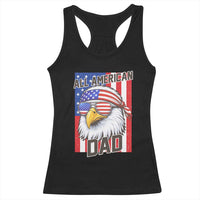 All American Dad 4th of July Racerback Tank Top Daddy Eagle USA