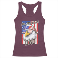 All American Dad 4th of July Racerback Tank Top Daddy Eagle USA