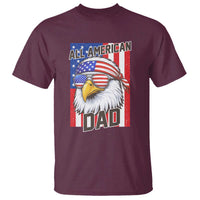 All American Dad 4th of July T Shirt Daddy Eagle USA